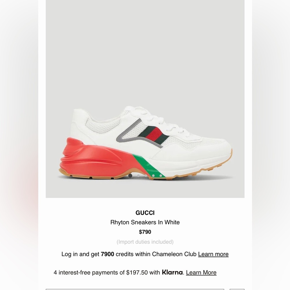 GUCCI Rhyton Sneakers In White